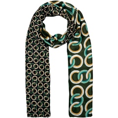 Изображение товара Женский палантин Henry Backer HB1985-65 из вискозы и хлопка зеленый