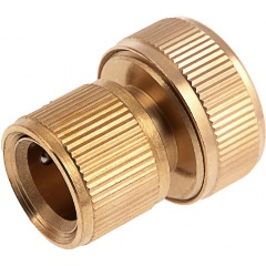 Изображение товара Соединитель латунный Palisad, быстросъемный для шланга 3/4 66260
