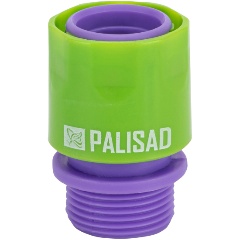 Изображение товара Соединитель пластмассовый Palisad, быстросъемный, внешняя резьба 3/4 66175