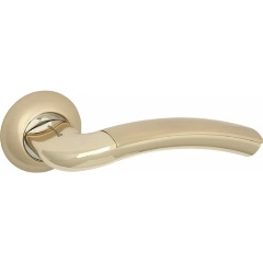 Изображение товара Дверная ручка Palladium Bruno SG/GP золото матовое с круглой розеткой