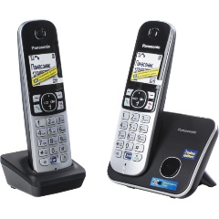 Изображение товара Радиотелефон Panasonic KX-TG6812RUB с функцией снижения шума и брелоком-искателем