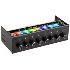 Изображение товара Панель управления Lamptron FC8 для вентиляторов с 8 каналами, алюминий