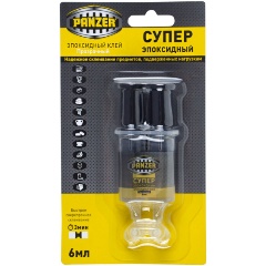 Изображение товара Супер-клей эпоксидный Panzer, прозрачный, шприц 6 мл