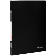 Изображение товара Папка 30 вкладышей BRAUBERG "Office", черная, 0,5 мм