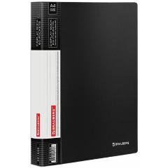 Изображение товара Папка 60 вкладышей BRAUBERG стандарт, черная, 0,8 мм