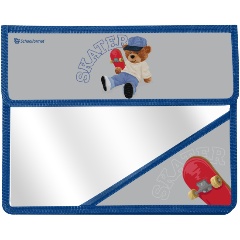 Изображение товара Папка для тетрадей 1 отд. А5 Schoolformat КРУТОЙ МИШКА клапан на липучке 230х195х50 мм черн. пластик, картон универс.