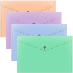 Изображение товара Папка-конверт с кнопкой ERICH KRAUSE "Matt Pastel Bloom", А4, до 120 л, непрозрачная, ассорти, 0,18 мм, 61141