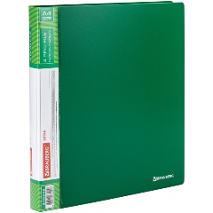 Изображение товара Папка на 4 кольцах , ширина 25 мм, BRAUBERG EXTRA, до 170 листов, ЗЕЛЕНАЯ, 0,7 мм