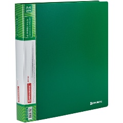 Изображение товара Папка на 4 кольцах , ширина 40 мм, BRAUBERG EXTRA, до 300 листов, ЗЕЛЕНАЯ, 0,8 мм
