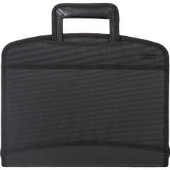 Изображение товара Папка-портфель с выдвижными ручками Комус черный А4+ прочный пластик