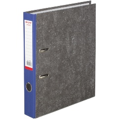 Изображение товара Папка-регистратор ОФИСМАГ, фактура стандарт, с мраморным покрытием, 50 мм, синий корешок, 225586