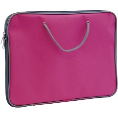 Изображение товара Папка с ручками Спейс А4 "Розовая" на молнии, ткань