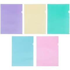 Изображение товара Папка уголок Attache Акварель А4 180мкм 10шт/уп глб, бир, жлт, срн, роз