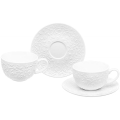 Изображение товара Чайная пара Еlan Gallery "Веточки-цветочки" 4 предмета