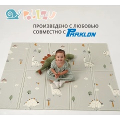 Изображение товара Развивающий коврик Pollzu PZ-581-DN Двухсторонний Динозаврики 150х180х1