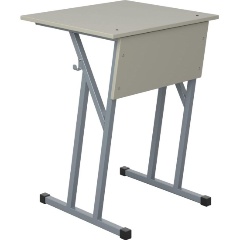 Изображение товара Стол ученический Парта MET_Комус 1-местный 7р.г. серый/серый