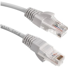 Изображение товара Патч-корд Bion U/UTP, Cat.5e, AWG 26 (7/0,16мм), CCA, многожильный, PVC, 0,5м, серый
