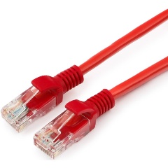 Изображение товара Патч-корд UTP Cablexpert кат.5e, 5м, литой, многожильный (красный)