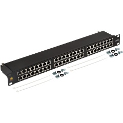 Изображение товара Патч-панель Lanmaster LAN-PPC48S5E 19" 1U 48xRJ45 кат.5E STP