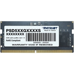 Изображение товара Оперативная память PATRIOT MEMORY Patriot SODIMM DDR5 16GB 4800МГц pc-38400 (PSD516G480081S)
