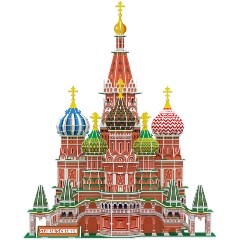 Изображение товара Пазл 3D CUBICFUN National Geographic Храм Василия Блаженного, 224 детали