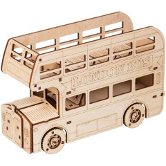 Изображение товара 3D пазл Английский автобус REZARK BIR-010 для детей сборка из фанеры