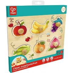 Изображение товара Деревянный развивающий пазл для детей HAPE Умняша Фрукты 12 элементов
