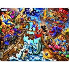 Изображение товара Пазл Larsen US37 Пираты 39 деталей яркий сюжет для детей от 5 лет