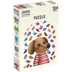 Изображение товара Пазл ТРИ СОВЫ Щенок и птицы, 104 эл.