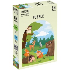 Изображение товара Пазл ТРИ СОВЫ Звери у реки 64 элемента яркая иллюстрация развивающая игра