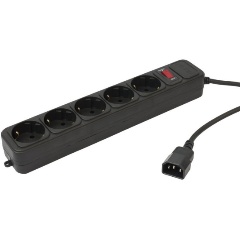 Сетевой фильтр PC Pet AP01006-E-B 1.8м (5 розеток) черный (пакет ПЭ ...
