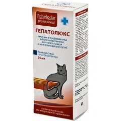 Изображение товара Суспензия ПЧЕЛОДАР Гепатолюкс для кошек, 25мл