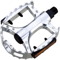 Изображение товара Педали для велосипеда MTB/BMX алюминиевые 9/16, 97х93мм, серебристые