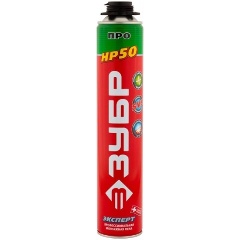 Изображение товара Пена монтажная ЗУБР "ЭКСПЕРТ" ПРО HP50 профессиональная, монтажная, пистолетная, всесезонная, 800мл