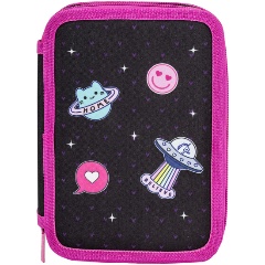 Изображение товара Тканевый пенал BRAUBERG 272332 21х14 см Space sweets с тремя отделениями