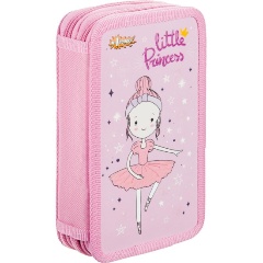 Изображение товара Пенал Комус Класс Балерина 2 отделения розовый для девочек школьный канцелярский