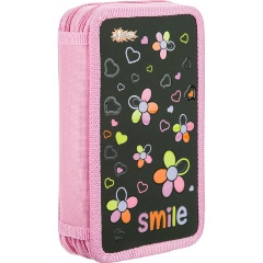 Изображение товара Пенал Комус Класс Smile 2 отделения ПКК 11-19 розовый