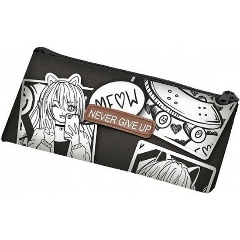 Изображение товара Пенал-косметичка Creativiki АНИМЕ 200x90x5 мм черный полиэстер 1 отделение