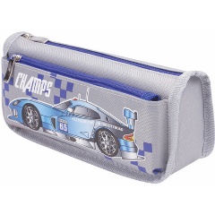 Изображение товара Пенал ЮНЛАНДИЯ Машина серый - вместительный и стильный школьный пенал