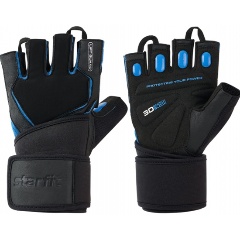 Изображение товара Перчатки для фитнеса STARFIT WG-201, черный, синий, р.XL