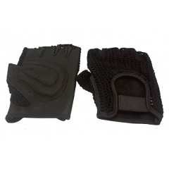 Изображение товара Перчатки велосипедные H-2 кожа/полиэстер, тыльная сторона сетчатая, размер: S