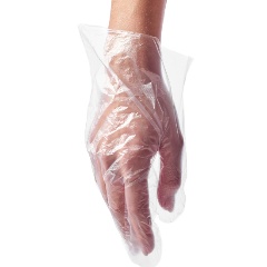 Изображение товара Перчатки полиэтиленовые Planet Nails прозрачные, размер L, 100 шт