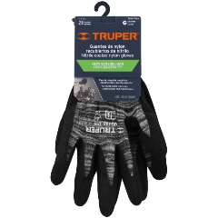 Изображение товара Защитные рабочие перчатки Truper GUX-POL-M 17065 с нитриловым покрытием