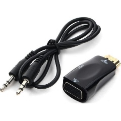 Изображение товара Переходник Bion HDMI - VGA + стерео-аудио, 19M/15F & miniJack 3.5mm (BXP-A-HDMI-VGA-02)