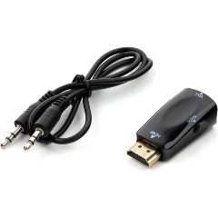 Изображение товара Переходник HDMI -> VGA Cablexpert, 19M/15F, Jack3.5 аудиовыход