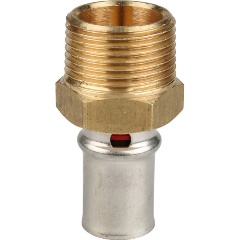 Изображение товара Переходник STOUT с наружной резьбой 3/4"x16 для металлопластиковых труб прессовой