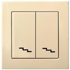 Изображение товара Переключатель двухклавишный Liregus Epsilon бежевый 28-060