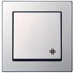 Изображение товара Переключатель перекрестный Liregus Epsilon серебро 28-178