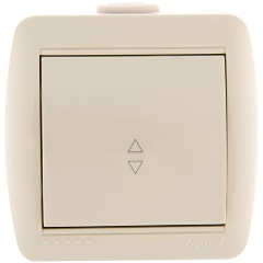 Изображение товара Переключатель проходной LEZARD 1-кл. ОП Nata 10А IP20 крем., 710-0300-105