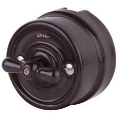 Изображение товара Переключатель-выключатель Werkel одноклавишный Retro коричневый W5612014 4690389166723